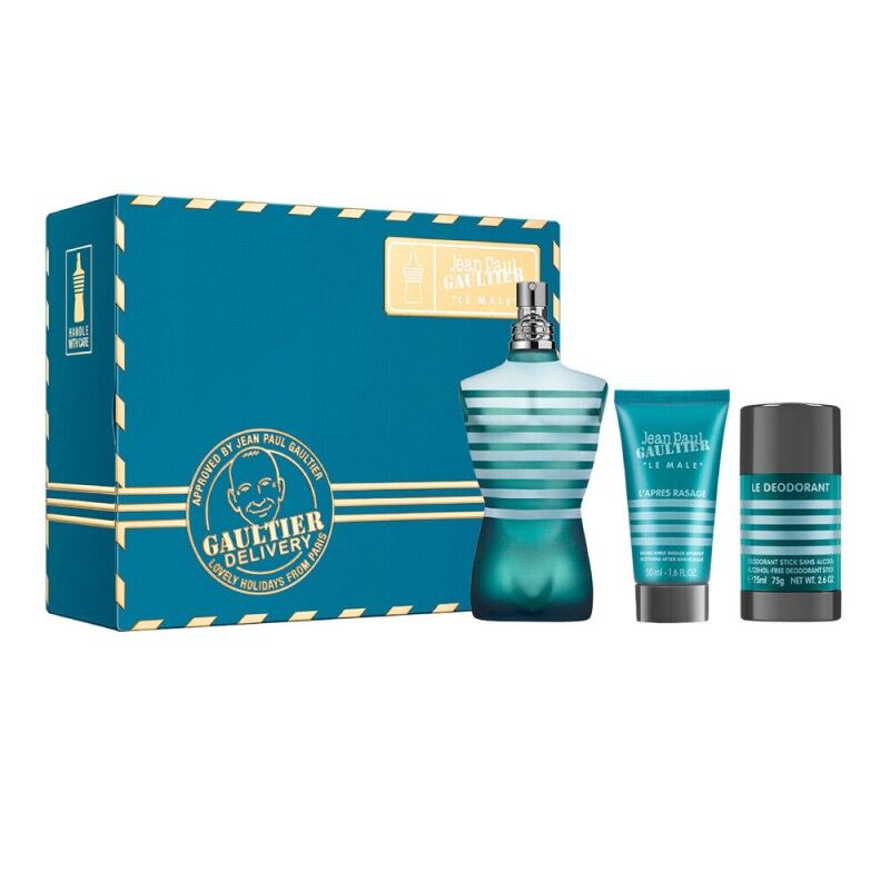 Jean Paul Gaultter Le Male EDT 125ml + After-Shave Balsamo 50ml + Desodorizante Stick 75ml Coffret