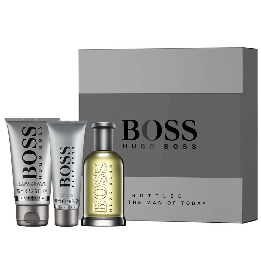 HUGO BOSS BOTTLED EAU DE TOILETTE 225ML VAPORIZER + SHOWER GEL 50ML + AFTER SHAVE BA