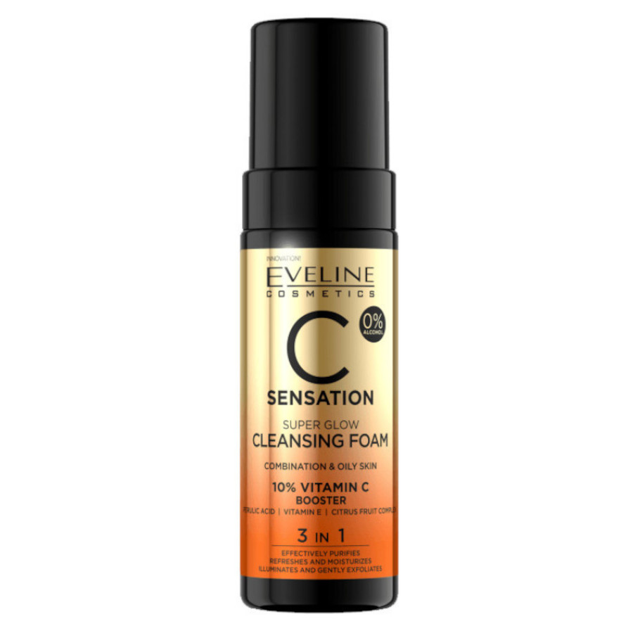 Eveline C Sensation Super Glow 3 In 1 Cleansing Foam - 150ml