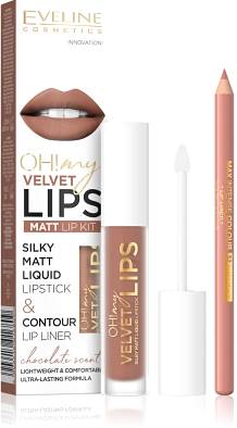 Eveline Cosmetics OH! my LIPS Velvet Lip Set 14 Choco Truffle