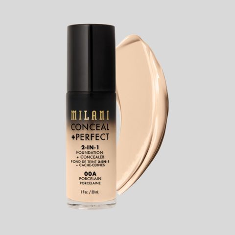 MILANI 2-in-1 Foundation and Concealer,00A Porcelain