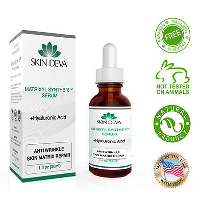 SKIN DEVA Matrixyl Synthe 6 Hyaluronic Acid Serum Anti Aging Serum Facial Serum Shrinks Pores and Contains Hyaluronic Acid Serum For Face To Keep Skin Hydrated