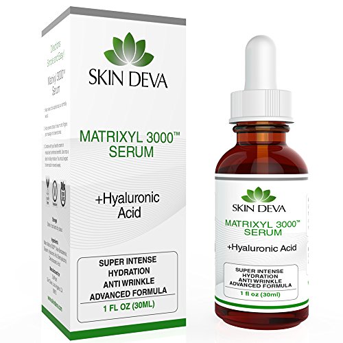 SKIN DEVA 1 fl oz Matrixyl 3000 with Hyaluronic Acid Serum Peptides Serum For Face Hydration with Hyaluronic Acid Stimulates Collagen Repair Mechanisms Lightweight Anti Aging Moisturizer