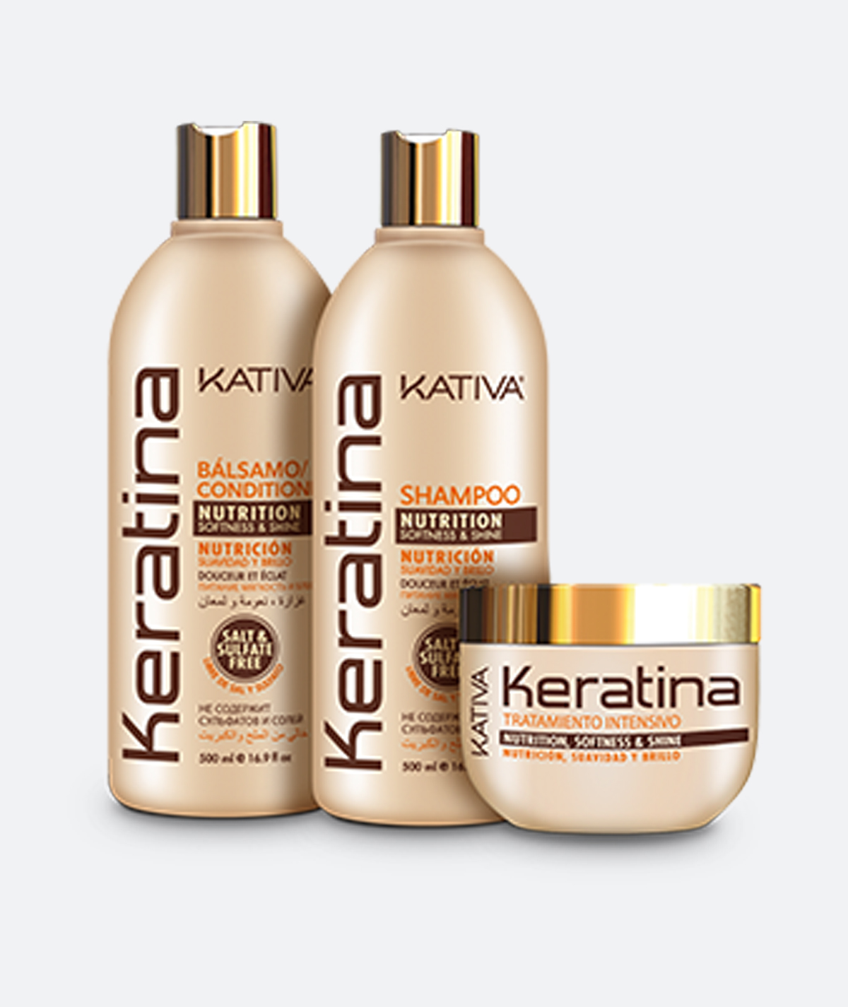 PACK KATIVA KERATINA(shampoo+Conditioner500ml+intensive Treatment 250ml)