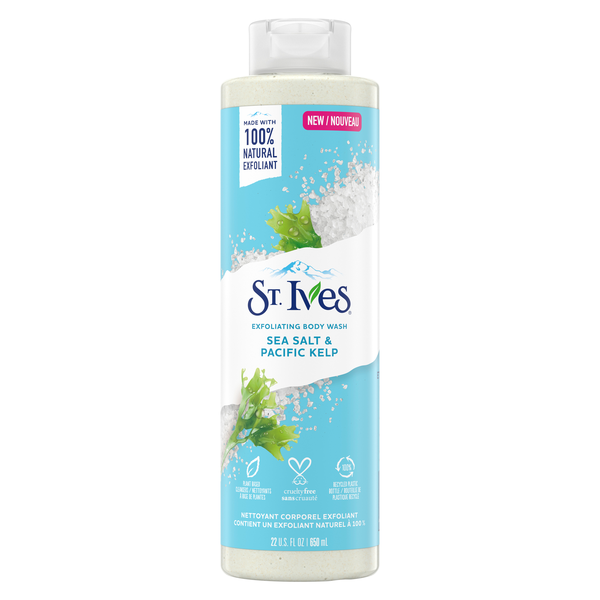 St. Ives, Exfoliating Body Wash, Sea Salt & Pacific Kelp 650ml