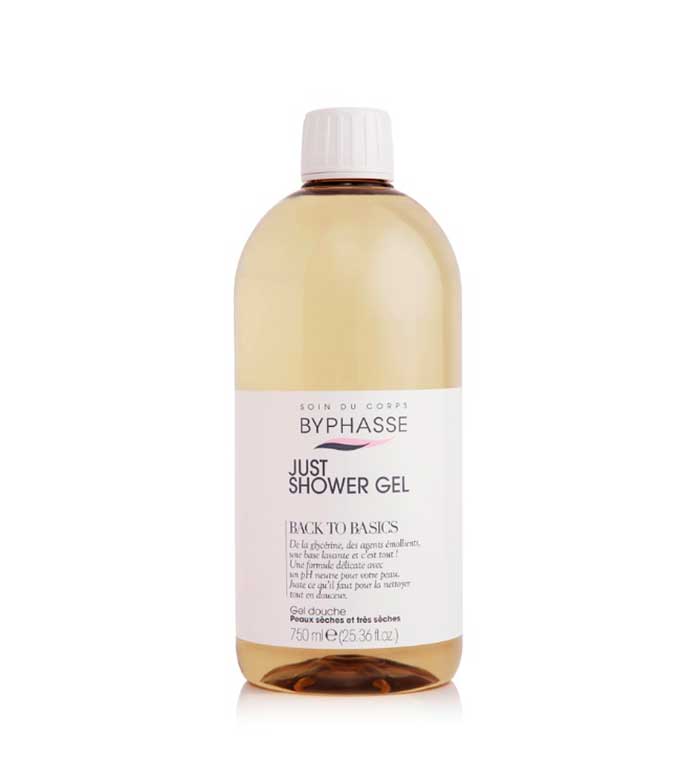 BYPHASSE JUST SHOWER GEL BACK TO BASICS DRY AND VERY DRY SKIN 750ML