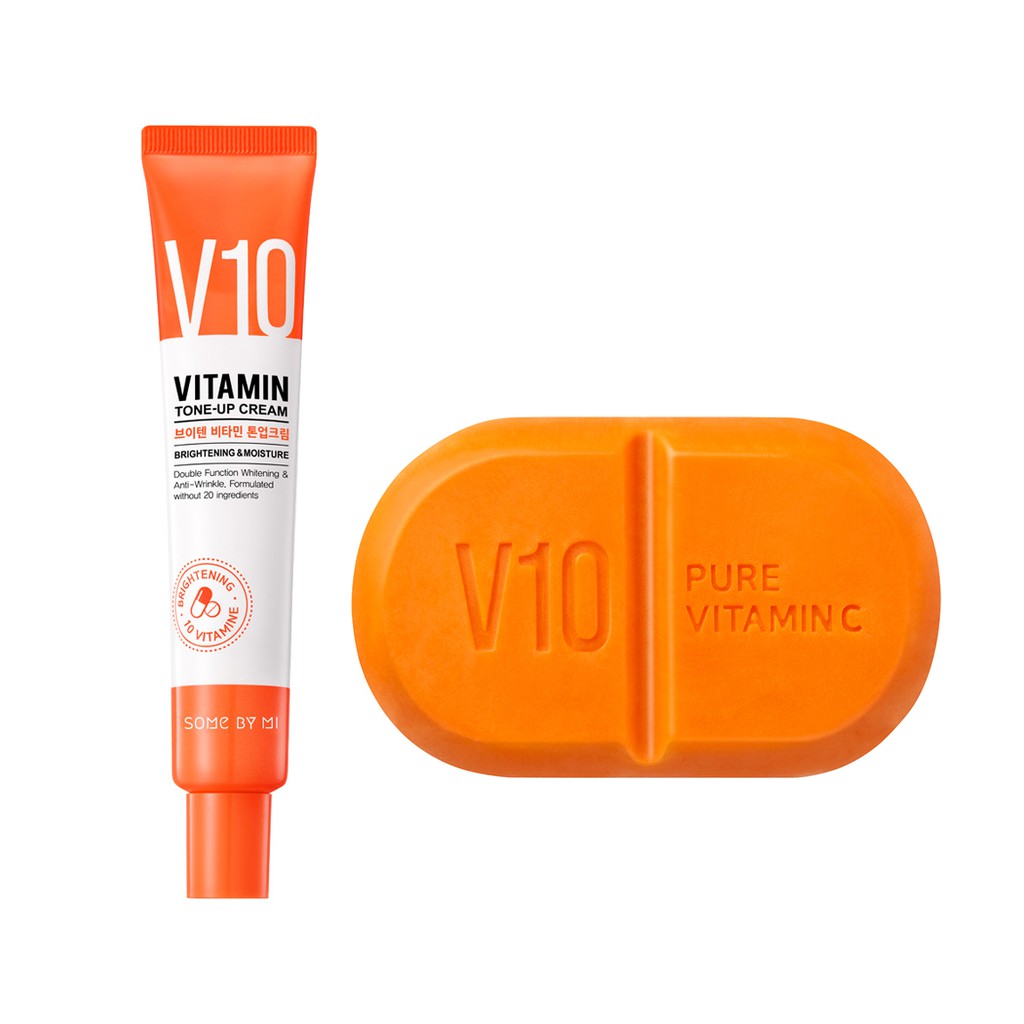 SOMEBYMI V10 Vitamin Tone-Up Cream + V10 Cleansing Bar