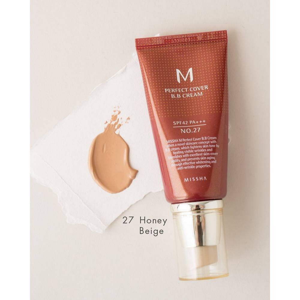 BB Foundation MISSHA M Perfect Cover 27 – Honey Beige 50, MISSHA