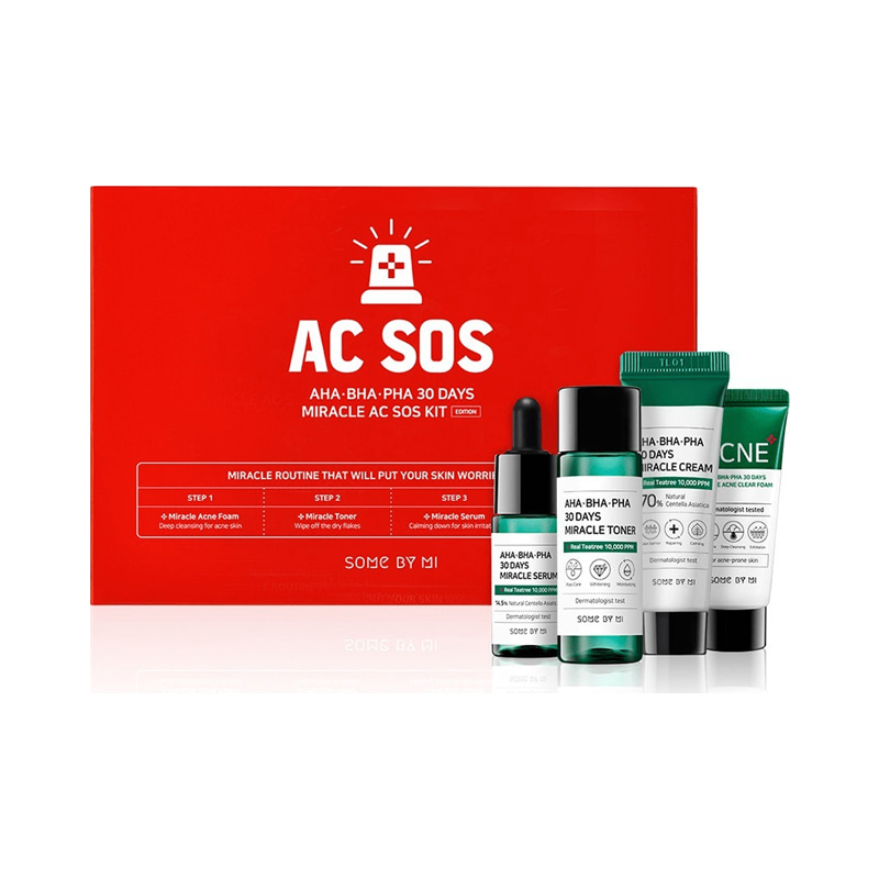 SOME BY MI AHA, BHA, PHA 30 Days Miracle AC SOS Kit 4x