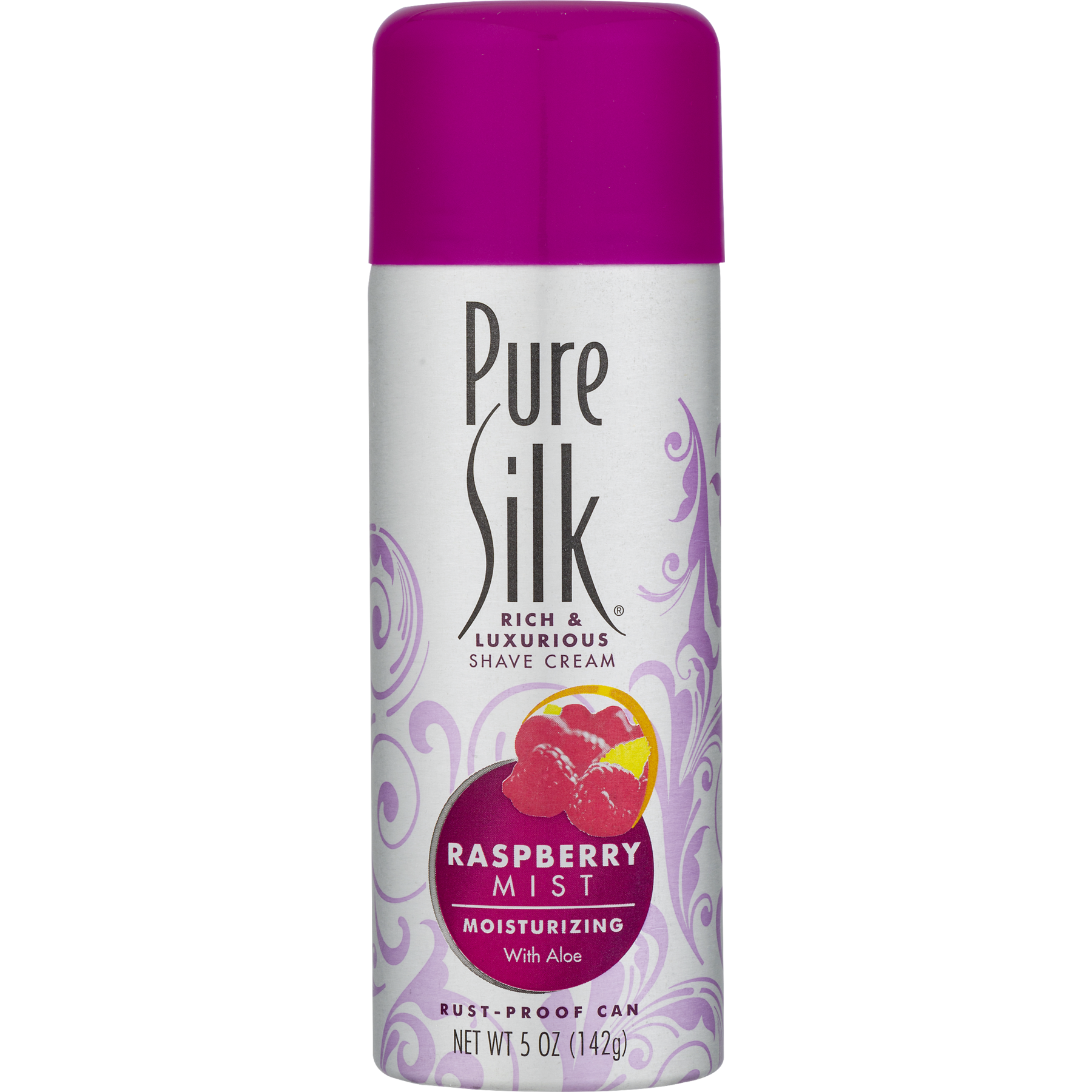 Pure Silk Raspberry Mist Shave Cream for Women, 5 OZ