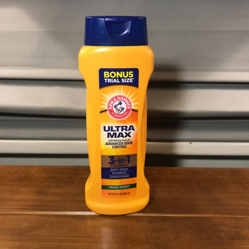 Arm & Hammer Ultra Max 3-in-1 Conditioning Shampoo Body Wash (Fresh Scent) 12 oz