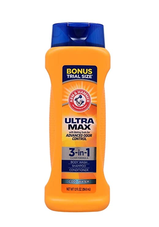Arm & Hammer Ultra Max 3 in 1 Body Wash Conditioning Shampoo Cold Water 12 oz.