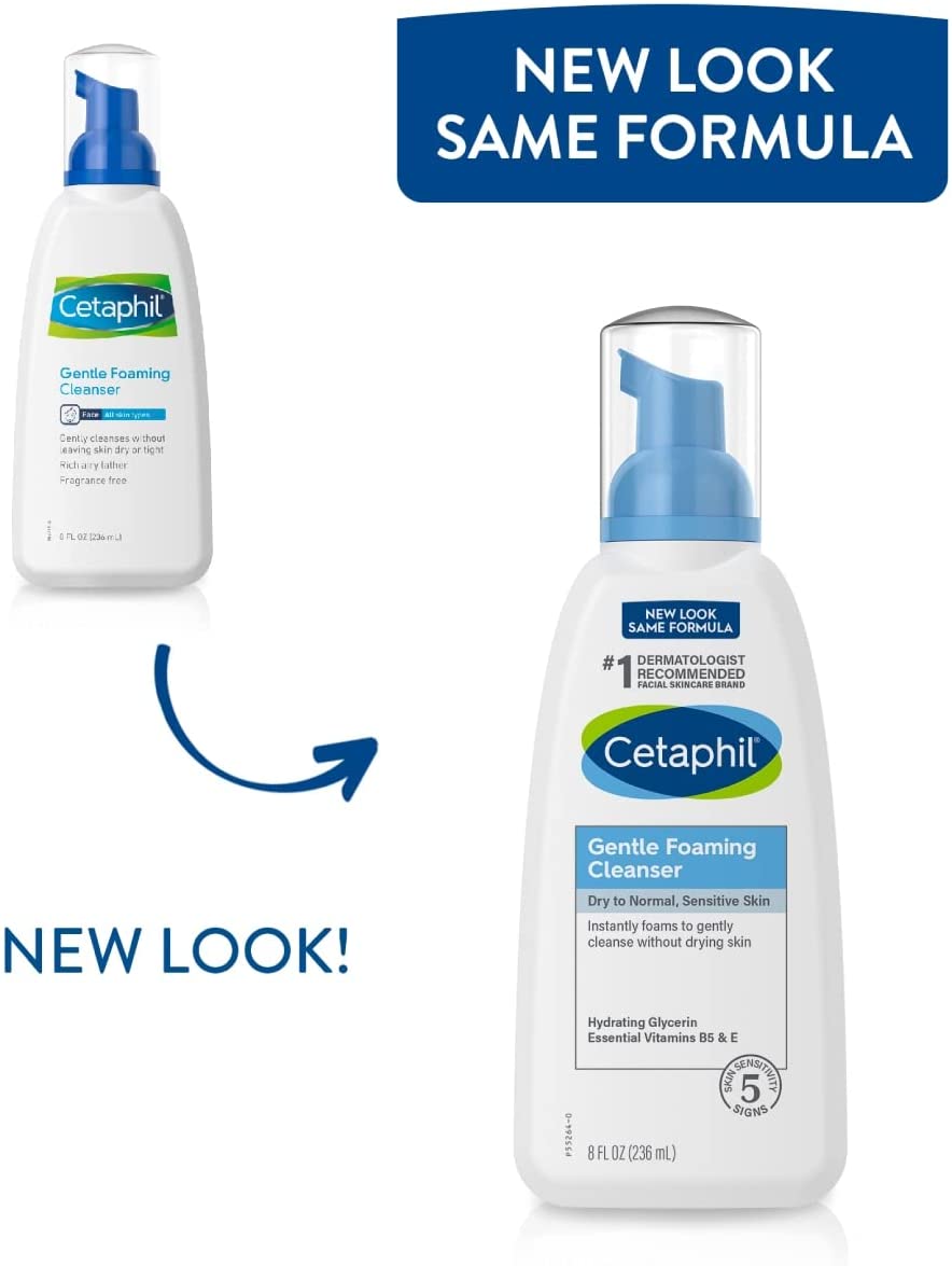 Cetaphil Oil Free Gentle Foaming Cleanser For Dry to Normal, Sensitive Skin 236ML