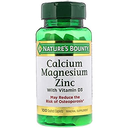 Calcium Magnesium & Zinc by Nature's Bounty, Immune Support and Supporting Bone Health, 100 Caplets