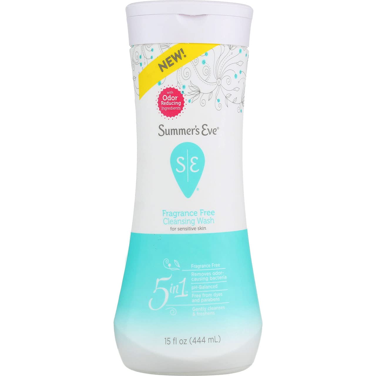 Summer's Eve, 5 in 1 Cleansing Wash, Fragrance Free (444 ml)