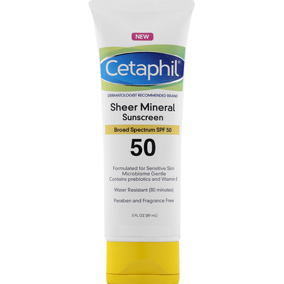 cetaphil SHEER MINERAL SUNSCREEN BROAD SPECTRUM SPF 50