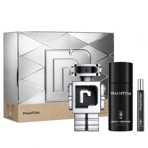 Paco Rabanne Phantom Eau De Toilette Vaporisateur 100ml Coffret 3