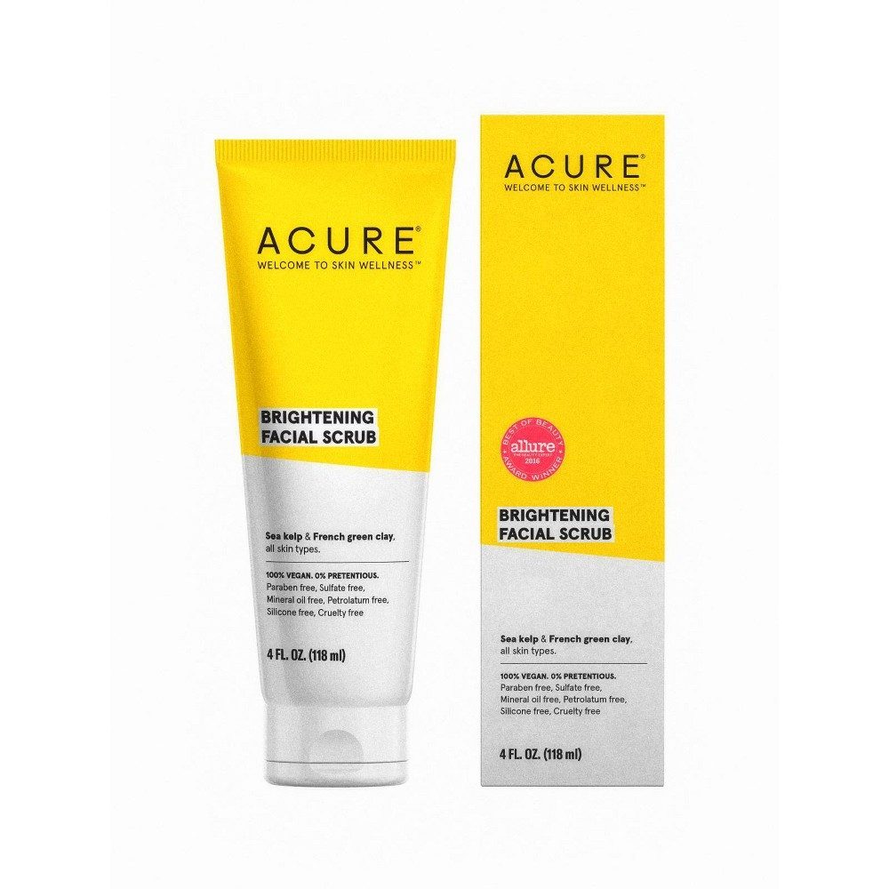 Acure Brightening Facial Scrub -- 4 fl oz