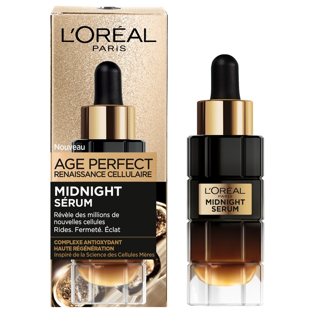 L'Oréal Paris Age Perfect Renaissance Cellulaire Midnight Sérum - 30ml Sérum anti-âge anti-rides, fermeté et éclat de la peau