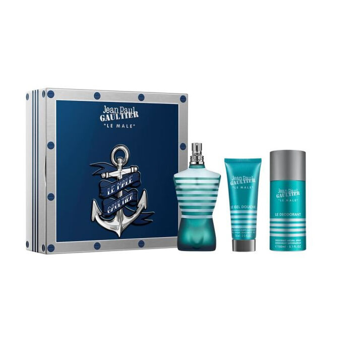 JEAN PAUL GAULTIER Le male Men's Case EDT 125 ml + Shower Gel 75 + Deo 150 ml