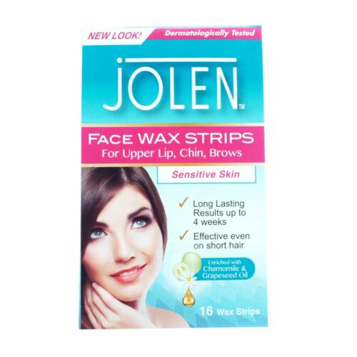 Jolen Facial Wax Strips Sensitive Skin Pack of 16