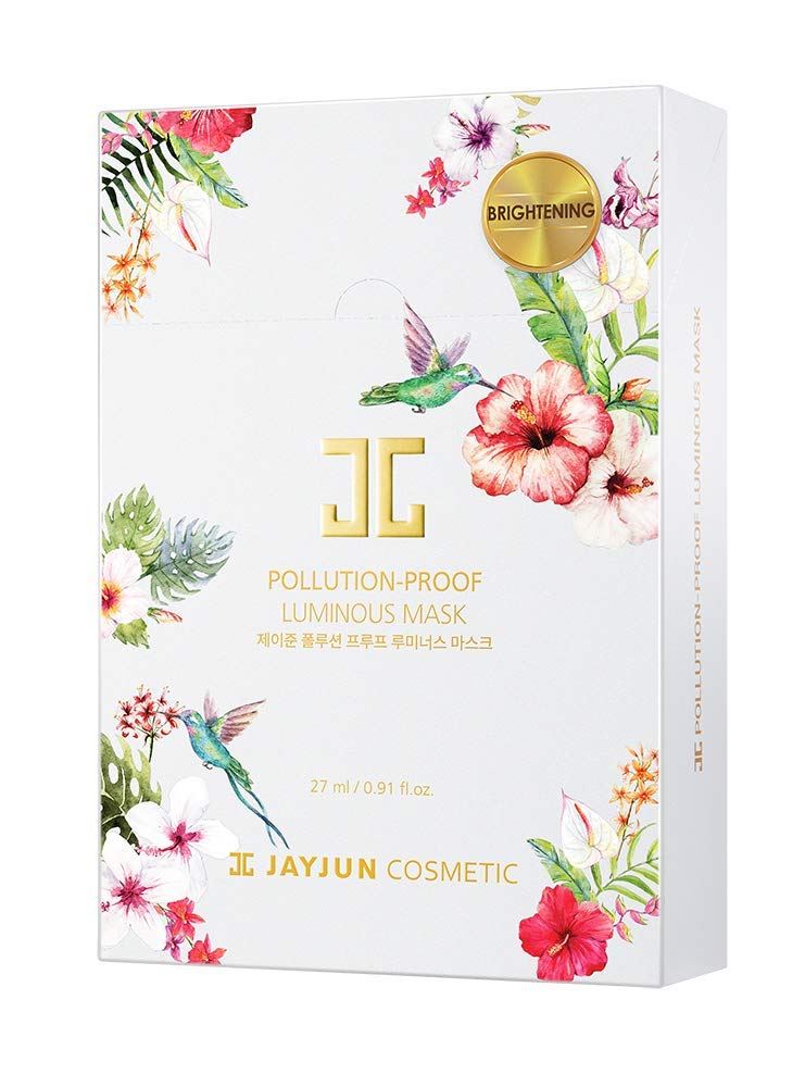 JAYJUN POLLUTION-PROOF MASK, LUMINOUS, PACK OF 10 SHEETS, 0.91 FL. OZ, 27ML, BRIGHTENING, SHEET MASK