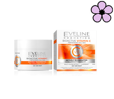 EVELINE BIOACTIVE VITAMIN C FACE CREAM ACTIVELY REJUVENATING ILLUMINATING 50ml