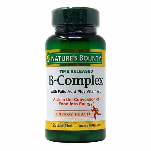 Nature's Bounty Time Released B-Complex - 125 Coated Tablets