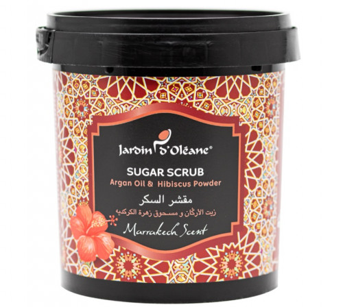 Jardin D Oleane Sugar Scrub Argan Oil and hibiscus flower powder 600G