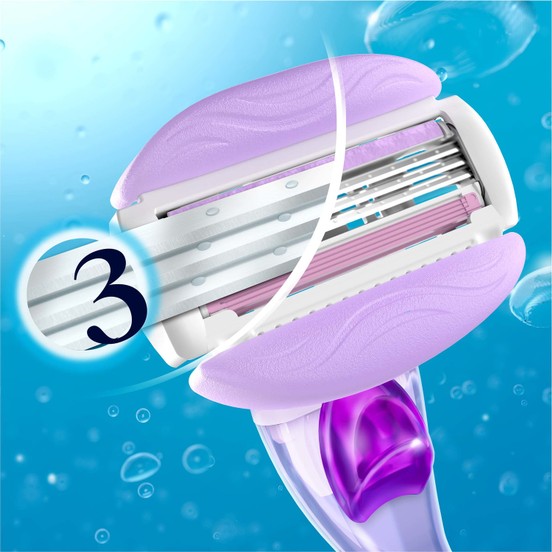 Gillette Venus ComfortGlide Breeze Handle Women’s Razor – 1 Handle + 2 Refills