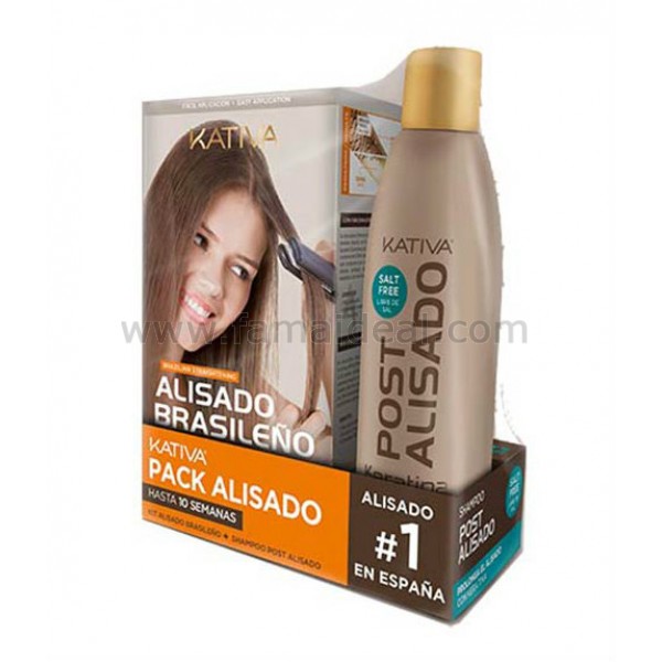 Kativa Kit Brazilian Straightening + Shampoo Post-Smoothing (alisado brasileño)