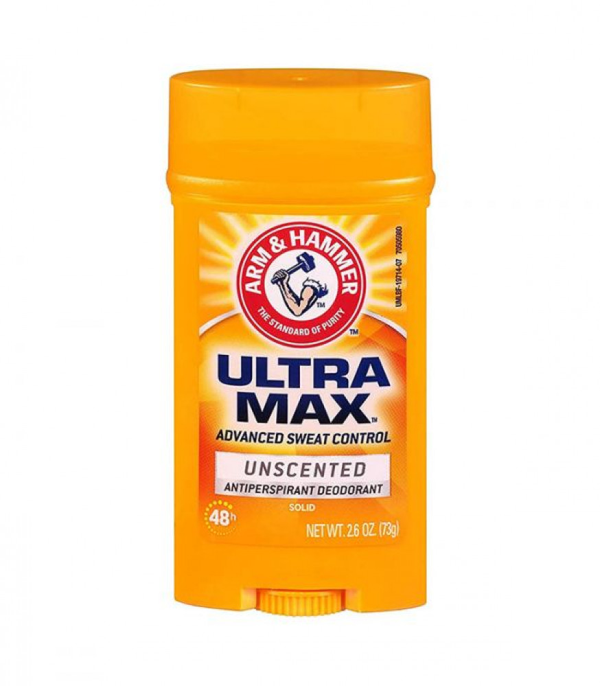 Arm & Hammer Deodorant 2.6 Ounce Solid Ultra Max Unscented (76ml)