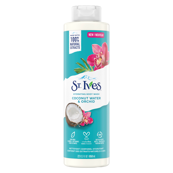 St. Ives, Hydrating Body Wash, Coconut Water & Orchid