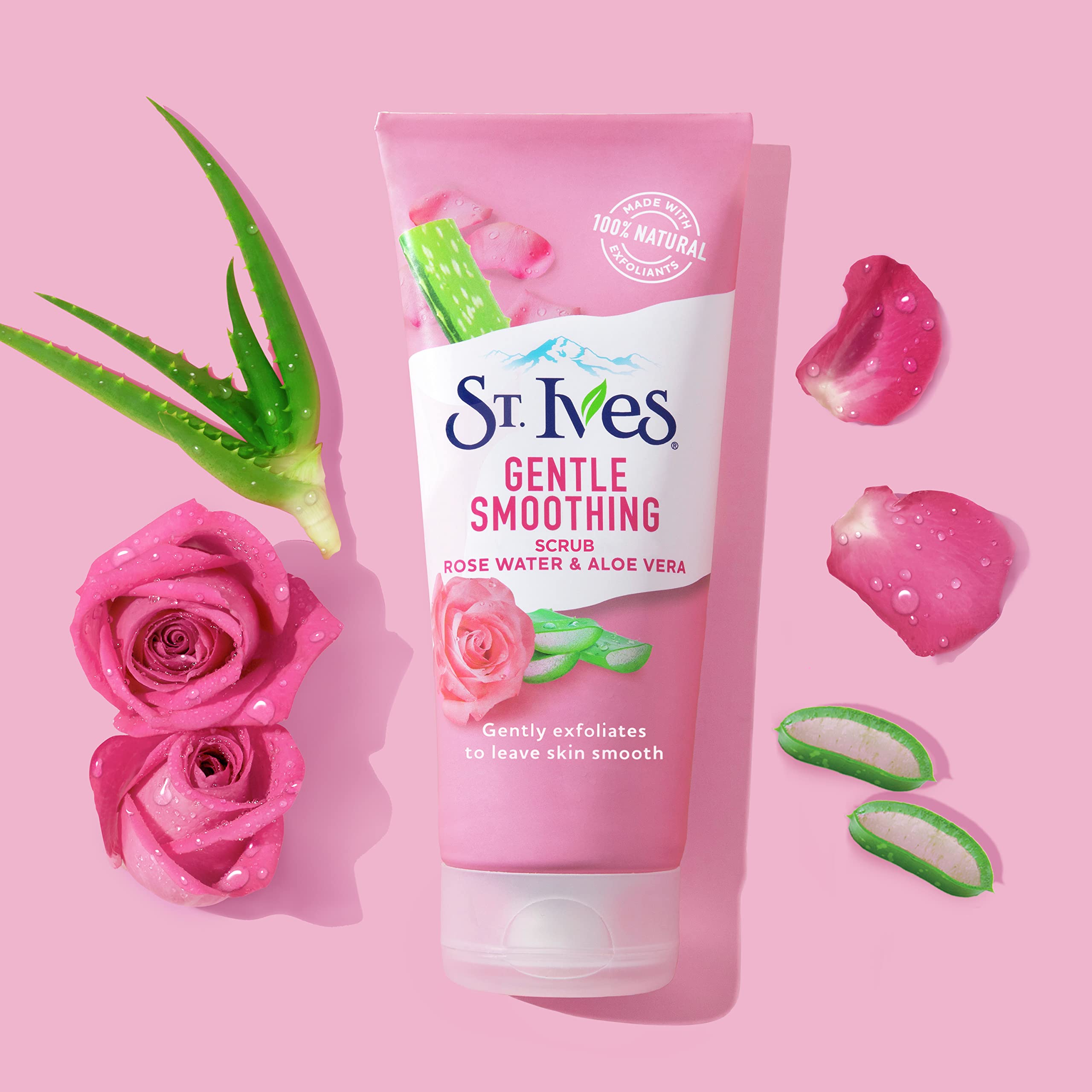 St. Ives, Gentle Smoothing Scrub, Rose Water & Aloe Vera, 6 oz (170 g)