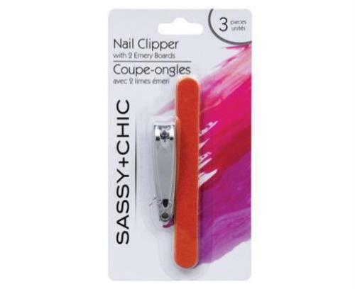 Sassy+Chic Nail Clipper with Emery Boards, 3-pc. Set