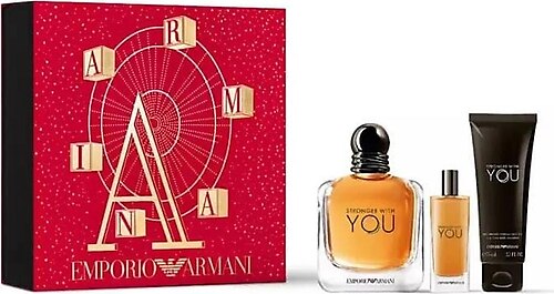 Emporio Armani Stronger With You EDT 100 ml + Shower Gel 75 ml+ 15 ml