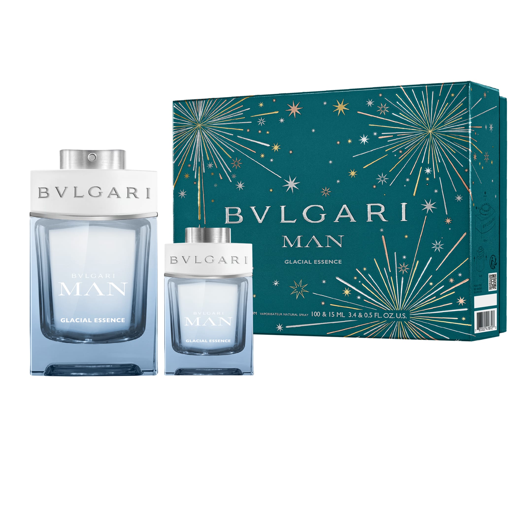 Bvlgari Man Glacial Essence Eau De Parfum 100ml Set