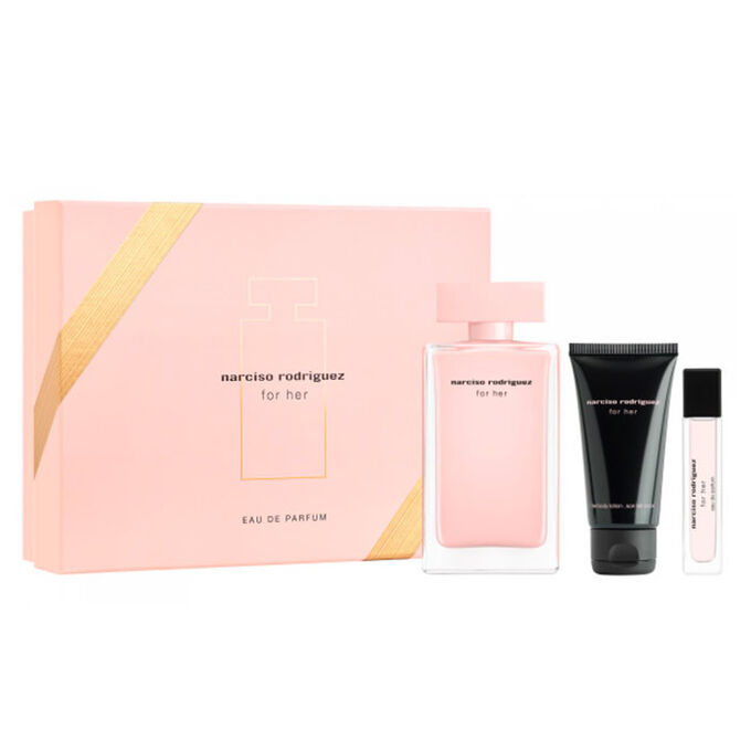 Narciso Rodriguez For Her Eau De Perfume Spray 100ml Set 3 Pieces