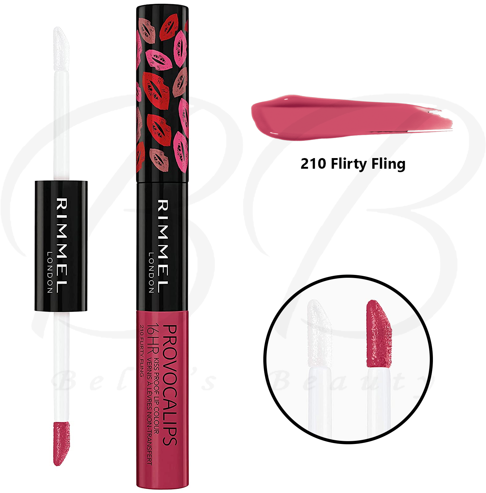 RIMMEL Provocalips 16Hr Kiss Proof Glossy Lip Colour - 210 Flirty Fling