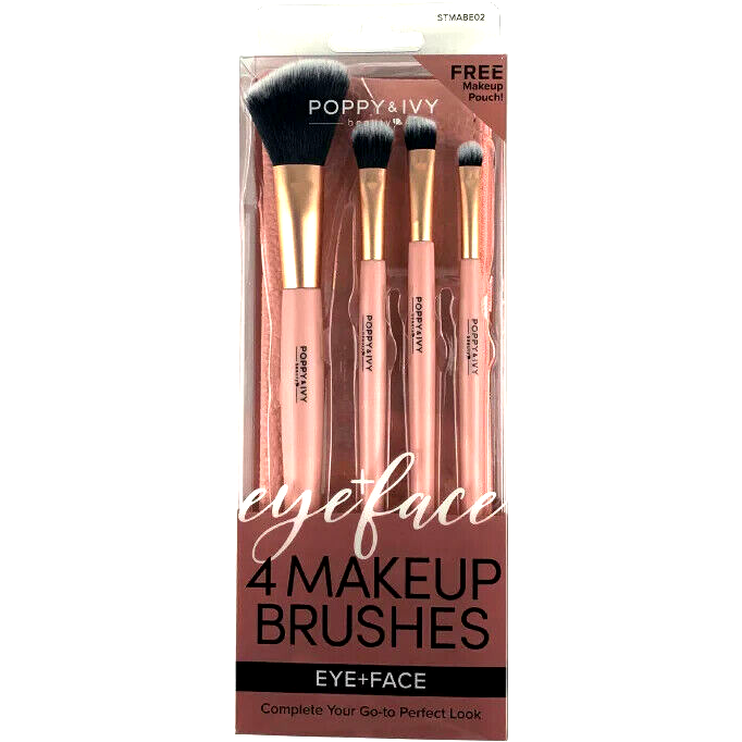 ABSOLUTE NY POPPY & IVY EYE + FACE 4 MAKEUP BRUSHES STMABE02