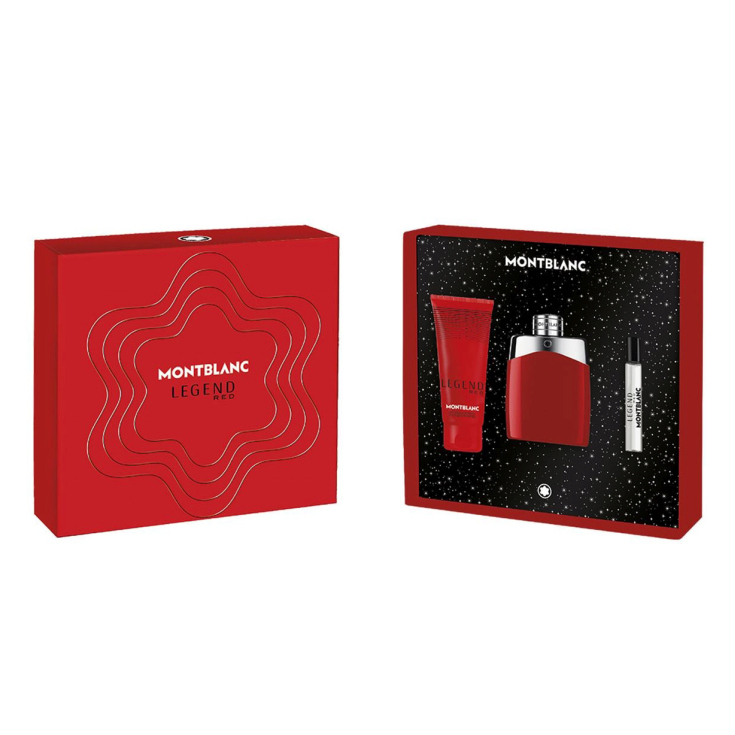 montblanc legend red eau de parfum 100ml cofre 3 pieces