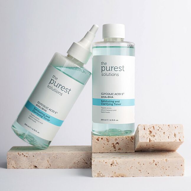 THE PUREST SOLUTIONS EXFOLIATING AND CLARIFYING TONER /5% GLYCOLIC ACID AHA+BHA/