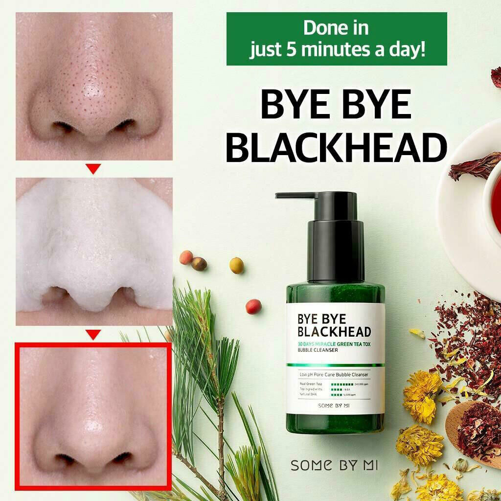 SOME BY MI - *Bye Bye Blackhead 30Days Miracle Green Tea Tox Bubble Cleanser 120g