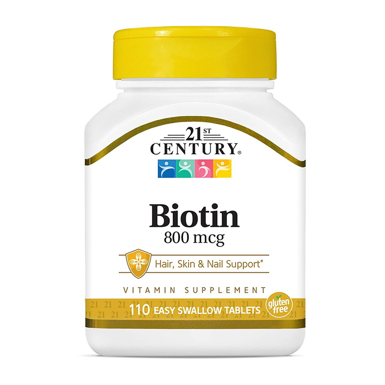 21st Century Biotin 800 Mcg Maximum Strength Tablets, 110 Ea