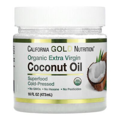 California Gold Nutrition Cold-Pressed Organic Virgin Coconut Oil - 473ml