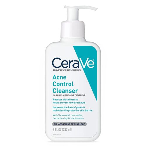 CeraVe Acne Control Face Cleanser, Acne Treatment Face Wash - Fragrance-Free 237ml