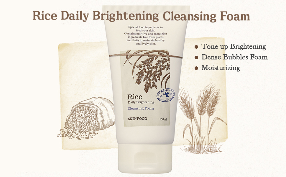 Skinfood Rice Daily Brightening Cleansing Foam 150ml