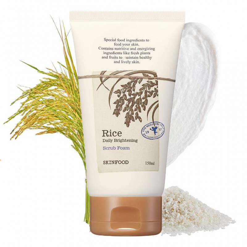 SKINFOOD RICE DAILY BRIGHTENING SCRUB FOAM - 150ML