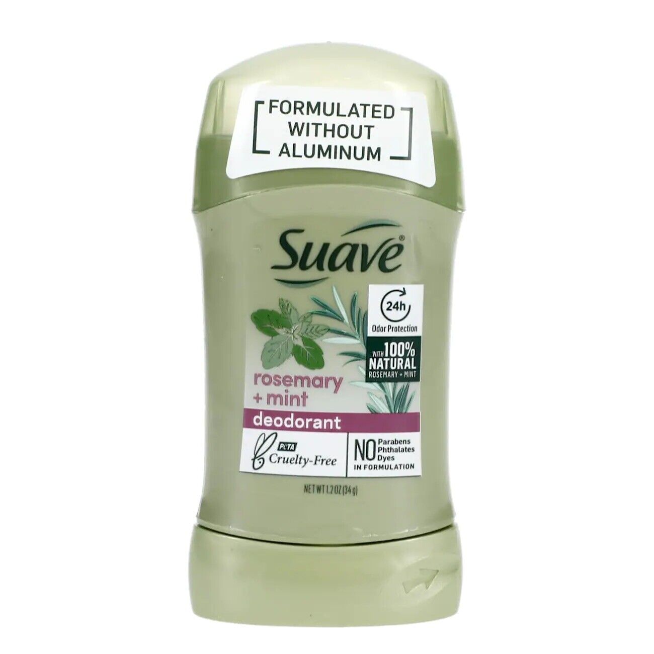 Suave Rosemary + Mint Deodorant 24h Oder Protection Aluminum Free