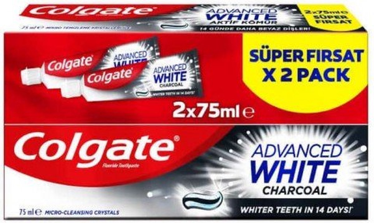 Colgate Advanced White Charcoal Fırsat 2 x 75 ml